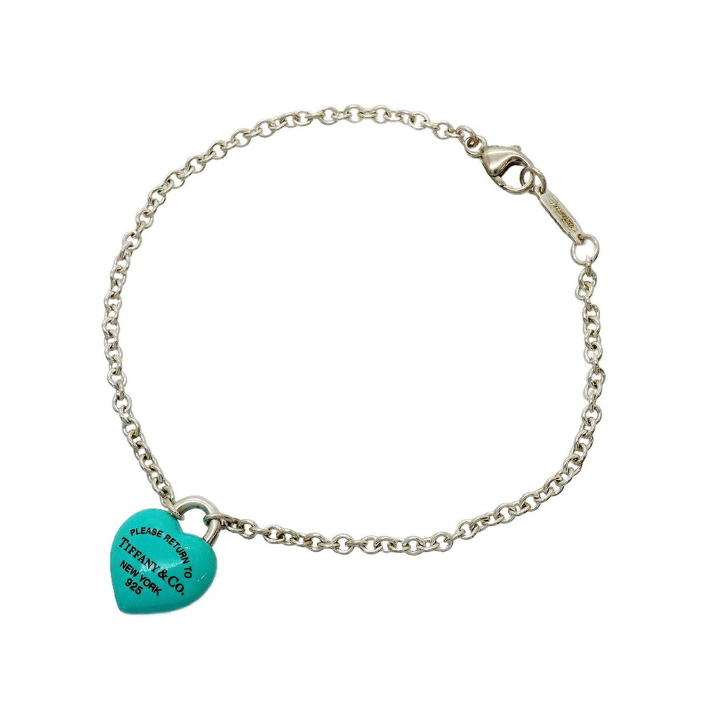TIFFANY & CO. Silver Heart Charm Bracelet